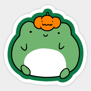 Pumpkin Frog Sticker